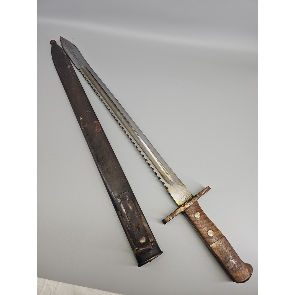 Rare New WWI Swiss Model 1914 Sawback Schmidt Rubin Bayonet‎ H.S. Hans Steimer